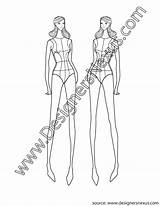 Fashion Female Croqui Pose Front Croquis Figure Template V4 Womens Designersnexus sketch template