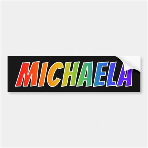michaela fun rainbow coloring bumper sticker zazzle