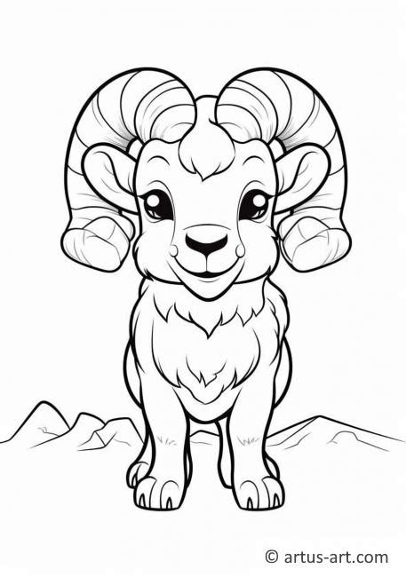 bighorn sheep coloring page   artus art