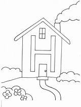 Coloring Letter Pages Alphabet House Educational Kids Sheet Printable Start Things Color Print Sheets Houses Case Book Popular Coloringhome Advertisement sketch template