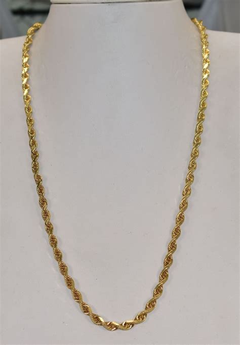 solid  white gold big heavy polished textured fancy link necklace chain