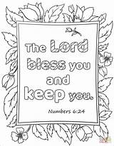 Coloring Bless Lord Keep Pages Printable Trust Bible Kids Verse Sheets Scripture Color Supercoloring Blessed Drawing Church Numbers Children Template sketch template