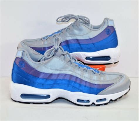 Nike Air Max 95 Se Pinwheel Blue Purple Grey Running Shoes Sz 8 5 New