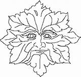 Man Green Pages Wood Colouring Drawings Coloring Patterns Burning Template Carving Greenman Kids Pattern Digi Stamps Printable Kleurplaten Color Spirits sketch template