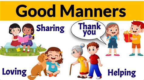 good manners  kids good habits good manners good habits