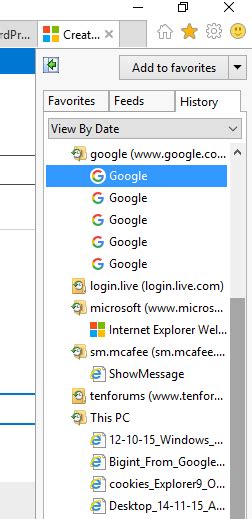 Why Is Local Pc File History Showing In Internet Explorer