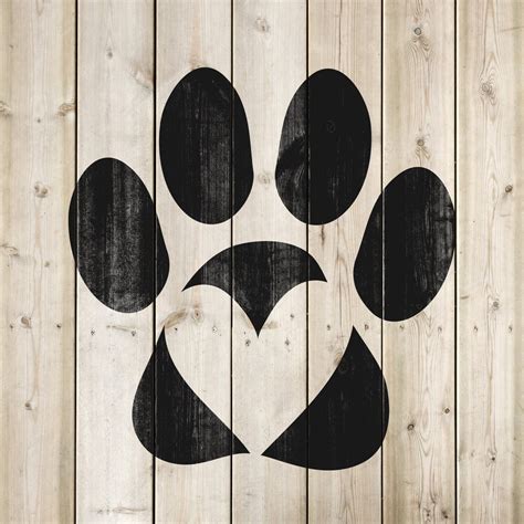 paw print  heart stencil reusable stencils  painting etsy