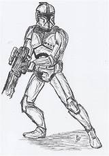 Clone Commander Commando Pages Trooper Coloring Cody Sw Cc Wars Star Template Deviantart sketch template