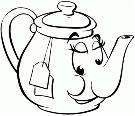 teapot coloring  activity page  kids