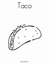 Coloring Taco Tacos sketch template