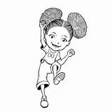 Coloring Girl Pages Hair Curly African Drawing Afro Little Girls American Kids Coloriage Colouring Natural Woman Cute Sheets Sketch Women sketch template