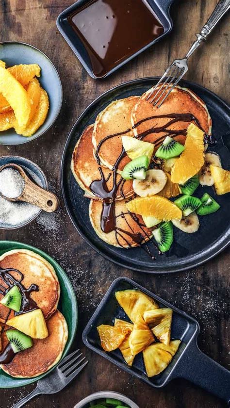 breakfast raclette  pancakes fruits recipe   fancy