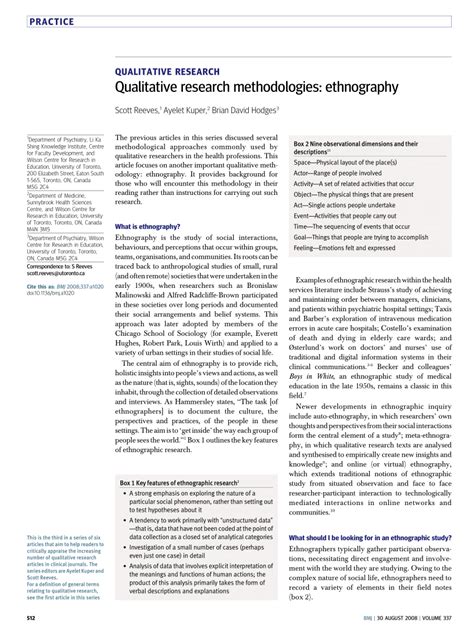 qualitative research qualitative research methodologies ethnography