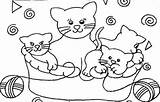 Cat Coloring Pages Funny Kids Printable Con Hinh Mau Popular Library Clipart sketch template