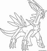 Dialga Sulfura Pokémon sketch template