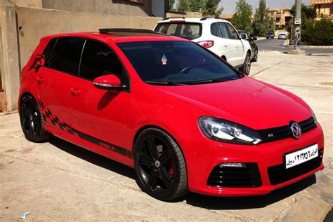 stunning red vw golf  ahmad barzani vw golf tuning