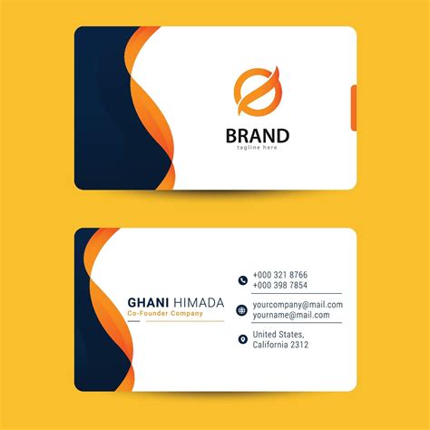 business card front   template