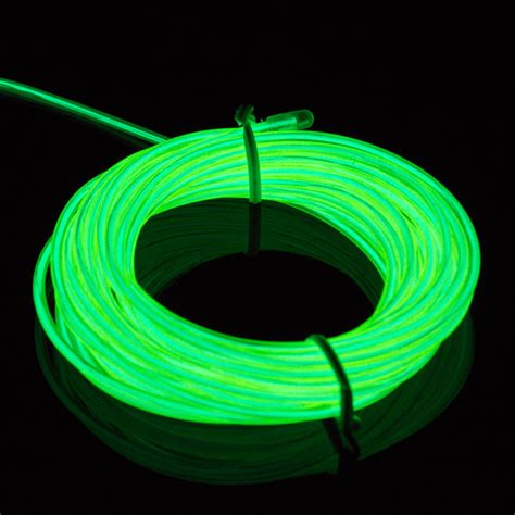 3m 5m flexible neon light glow el wire led strip tube car dance party