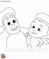 Cocomelon Coloring Pages Wonder Children sketch template