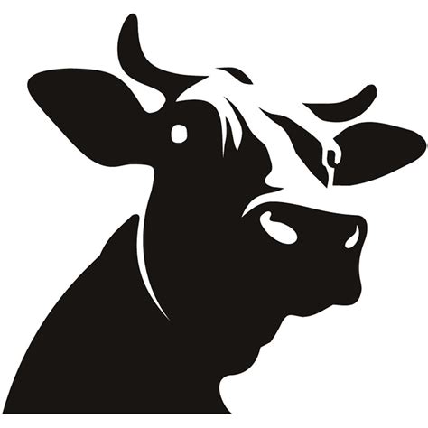 dairy  head silhouette farmyard animals wall stickers home decor art