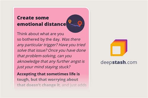 create  emotional distance deepstash