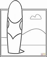 Coloring Pages Surfboard Surf Board Printable Surfboards Popular Library Clipart sketch template
