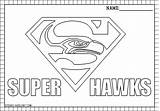 Coloring Pages Seahawks Seattle Printable Logo Football Sheets Nfl Super Hawks Kids Helmet Russell Wilson Color Printables Bowl Template Stencil sketch template