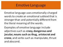 emotive language  emotive images teaching resources