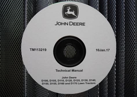 John Deere D100 D105 D110 D120 D125 D130 Technical Manual Tm113219 On Cd