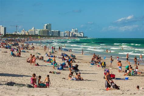 South Beach In Miami Beach Florida United States Editorial Stock