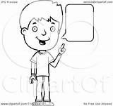 Talking Boy Coloring Cartoon Clipart Teenage Boys Pages Colouring Adolescent Outlined Vector Allowed Realistic Template Search sketch template