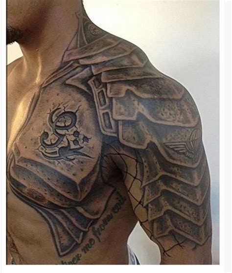 pin  nathanael dardon  tattoo ideas shoulder armor tattoo armour tattoo tattoo sleeve men