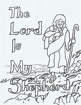 Coloring Shepherd Lord Pages Psalm 23 Kids Good Jesus Psalms Shepherds Bible Drawing Printable Sheets Am Sheep Clip School David sketch template