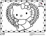 Kitty Hello Coloring Pages Valentine Ipad Color Heart Valentines Printable Print Colors Getcolorings Spiderman Valentin Team sketch template