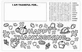 Placemat Thanksgiving sketch template