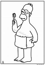Coloring Homer Simpson Simpsons Pages Clipart Popular Library Magiccolorbook sketch template