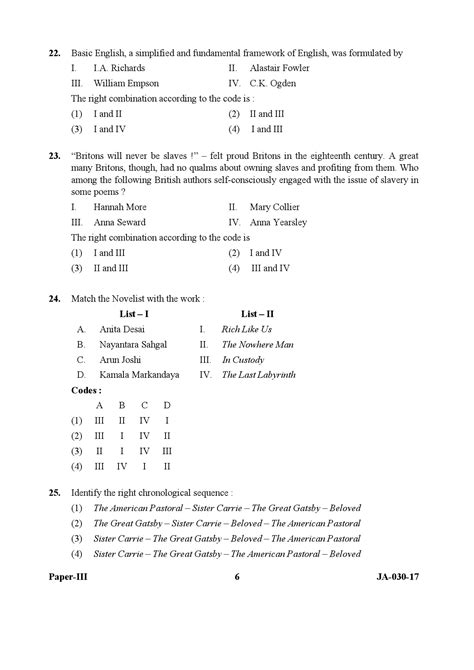 english question paper iii january  ugc net previous question papers