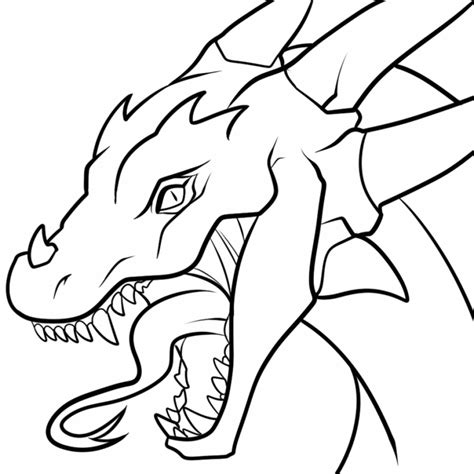 dragon head coloring page  getcoloringscom  printable