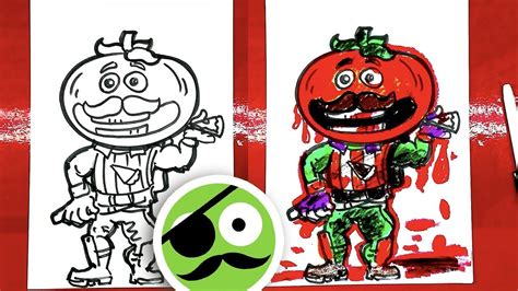 coloring tomatohead   draw fortnite coloring book art  kids