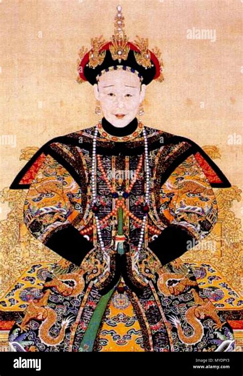 imperial portrait   qing dynasty empress dowager gongci mid  imperial painter