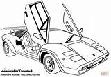 Coloring Lamborghini Countach Pages Drawing Printable sketch template