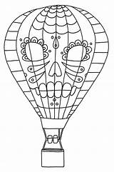 Balloon Air Coloring Hot Pages Printable Kids sketch template