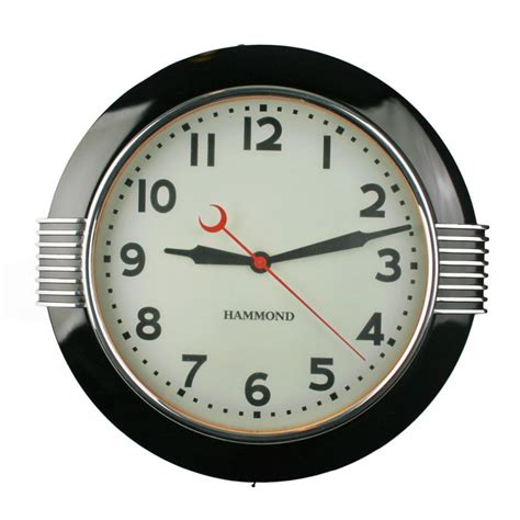 large art deco illuminated hammond sychronous wall clock  stdibs