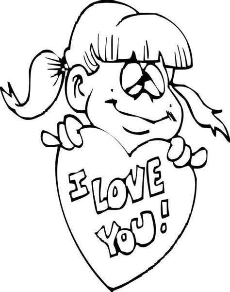 funny girl  love coloring page coloring sky