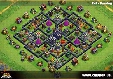 town hall  trophy base map  clash  clans clasherus
