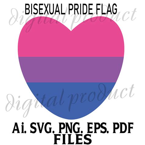The Bisexual Flag Heart Svg Vector Graphics Ai Eps Png Svg P Inspire