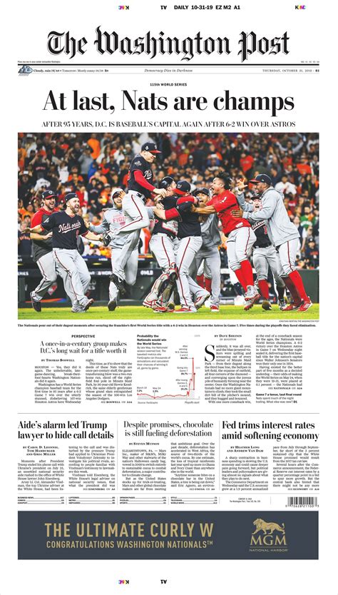 front page   washington post today rbaseball