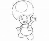 Toad Coloring Pages Mario Super Template Library Popular Clipart Coloringhome Line sketch template