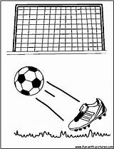 Soccer Goal Coloring Pages Football Template sketch template