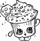Coloring Cupcake Pages Shopkins Cupcakes Cookie Outline Shopkin Cheese Baby Kitty Hello Drawing Cookies Printable Mac Creamy Colouring Jar Color sketch template